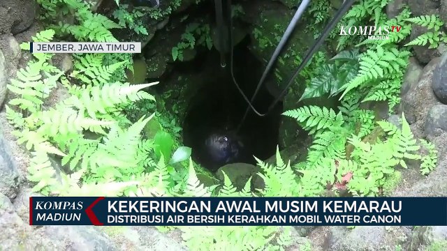 Kekeringan Awal Musim Kemarau, Distribusi Air Bersih Kerahkan Mobil Water Canon