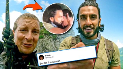 Ranveer Singh Aggressively Kisses Bear Grylls, People Raise Objection