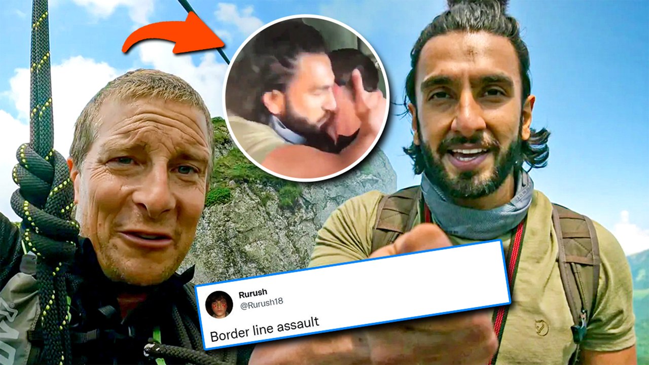 Ranveer Singh Aggressively Kisses Bear Grylls, People Raise Objection