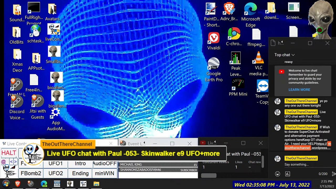 Live UFO chat with Paul --053- Skinwalker e9 UFO+more - 1080p~-Pt1