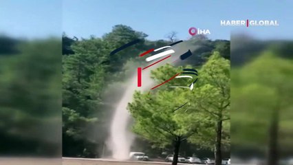 1 dakika sürdü!  Hortum anı kamerada... "Mangalı bunun altında yakacaksın”