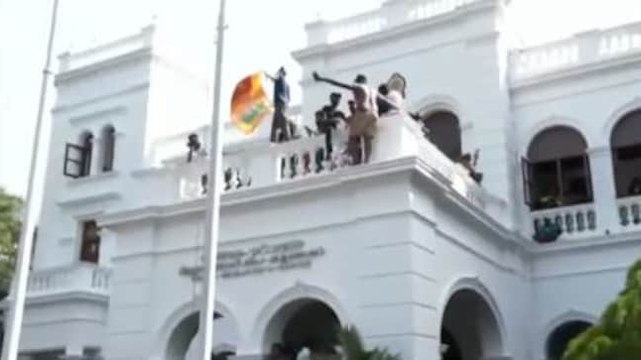 Watch: Protesters take over Sri Lankan PM's office