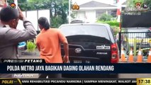 Polri Bagikan Makanan Daging Olahan Kepada Masyarakat