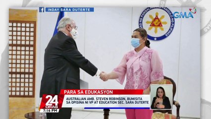 Australian Amb. Steven Robinson, bumisita sa opisina ni VP at education Sec. Sara Duterte | 24 Oras
