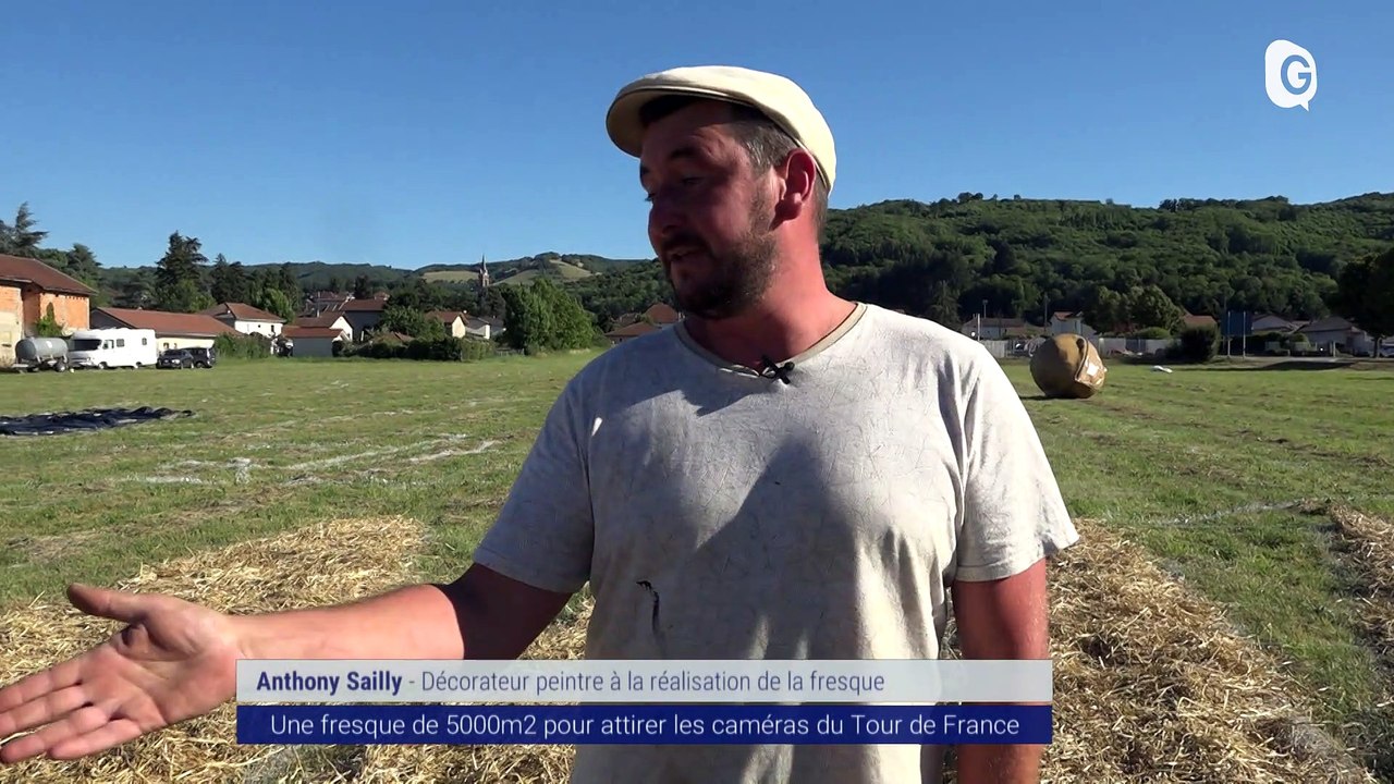 Reportage - Une fresque de 5000m2 pour attirer les caméras du Tour de France
