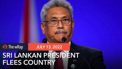 Sri Lankan president flees country before he was due to step down