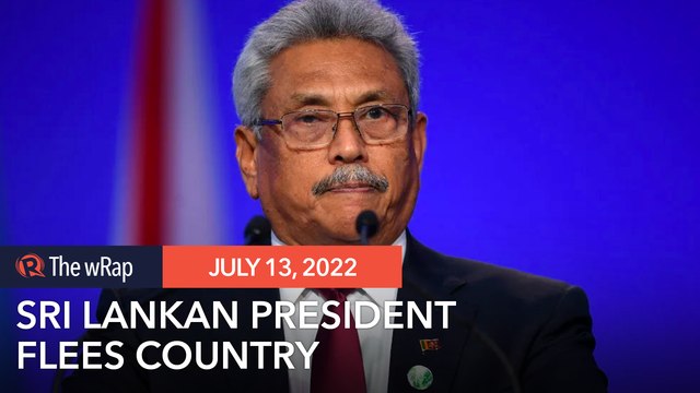 Sri Lankan president flees country before he was due to step down