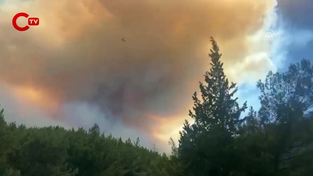 Datça’da yangın yerleşim yerlerine ulaştı