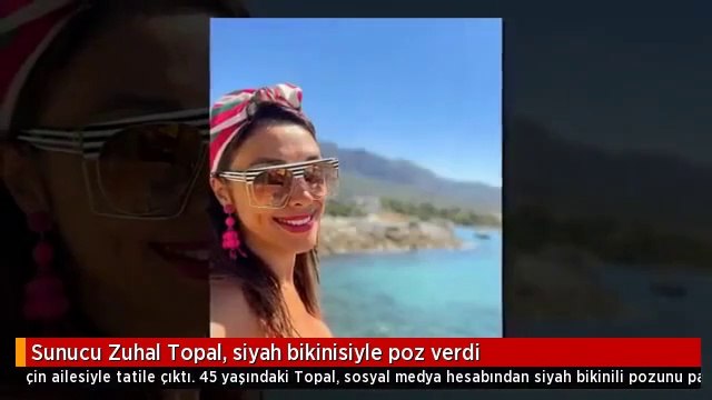 Sunucu Zuhal Topal, siyah bikinisiyle poz verdi