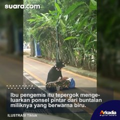 Momen Pengemis Lagi Asyik Main HP di Trotoar, Tuai Kritik Warganet
