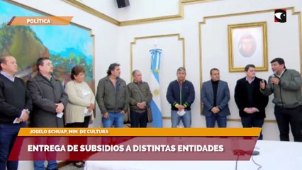 Entrega de subsidios a distintas entidades SCHUAP
