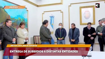 Entrega de subsidios a distintas entidades CORTI