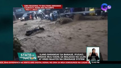 Ilang barangay sa Banaue, Ifugao, binaha muli dahil sa malakas na ulan at hindi maayos na drainage system | SONA