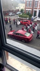 Marching Band Retaliates After Man Throws Garbage Bin