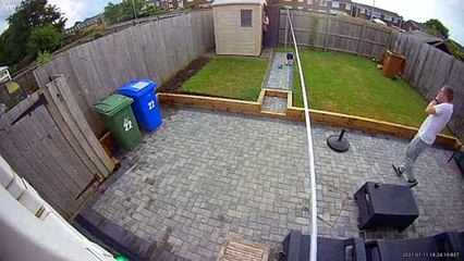 Dad Makes Perfect Pass to Child's Face