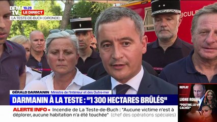 Incendies en Gironde: "Le feu continue sa progression" annonce le ministre de l'Intérieur Gérald Darmanin