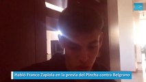 Habló Franco Zapiola en la previa del Pincha contra Belgrano