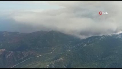 Son dakika genel: Datça yangını böyle görüntülendi