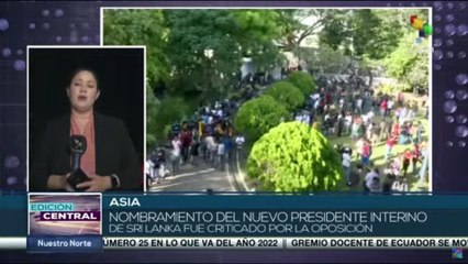 Nombramiento del nuevo presidente interino de Sri Lanka fue criticado por la oposición