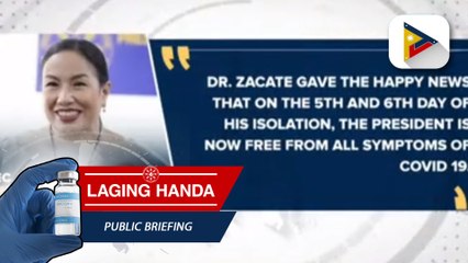 Palasyo: Pres. Marcos Jr. wala ng Covid-19 symptoms at matatapos na ang home isolation bukas