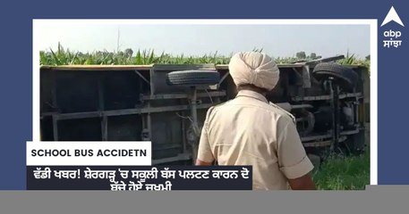 Hoshiarpur ਜ਼ਿਲ੍ਹੇ 'ਚ school bus ਪਲਟਣ ਕਾਰਨ ਦੋ ਬੱਚੇ ਹੋਏ ਜ਼ਖ਼ਮੀ