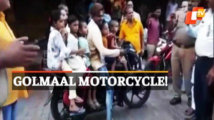 Viral Video | Man, 6 Children Found Travelling On One Motorcycle