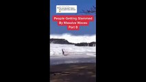 People and boats being SMASHED by MASSIVE WAVES !!!!