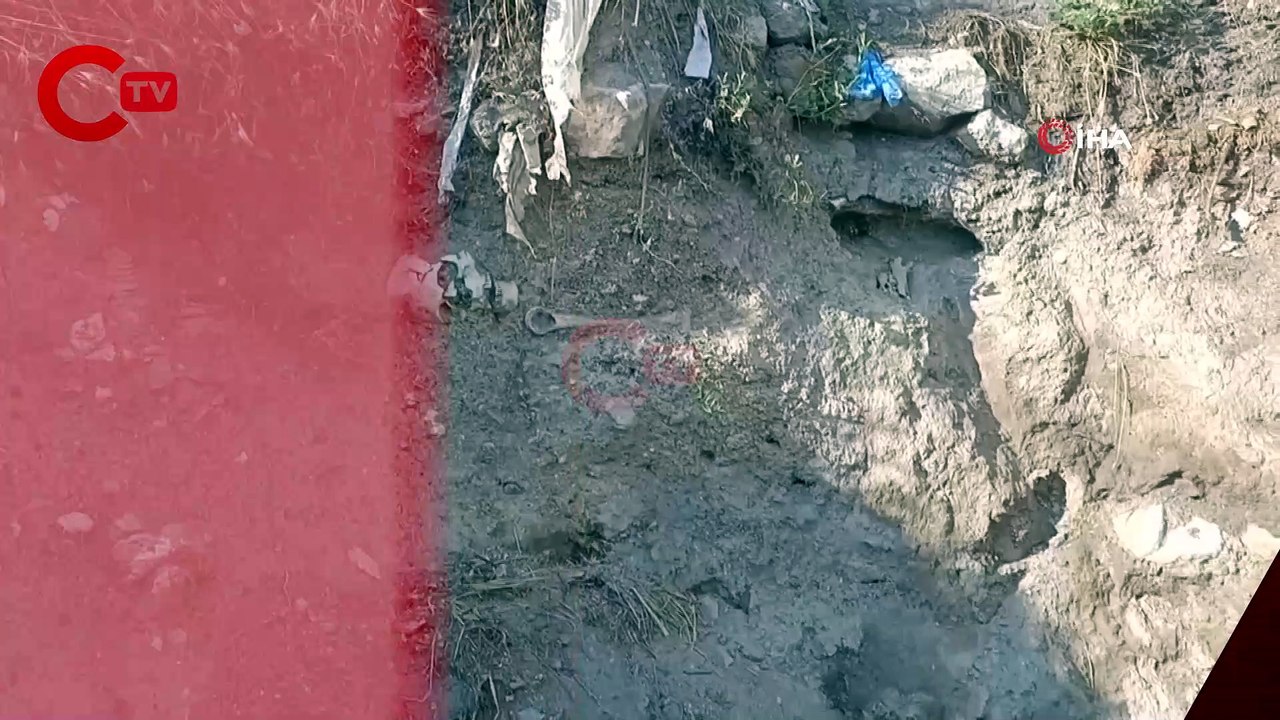Yağmur suyu toprağı aşındırdı, köyde 'insan iskeleti' bulundu