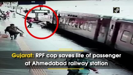 Download Video: Gujarat: RPF cop saves life of passenger at Ahmedabad railway station