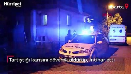Tartıştığı karısını döverek öldürüp, intihar etti
