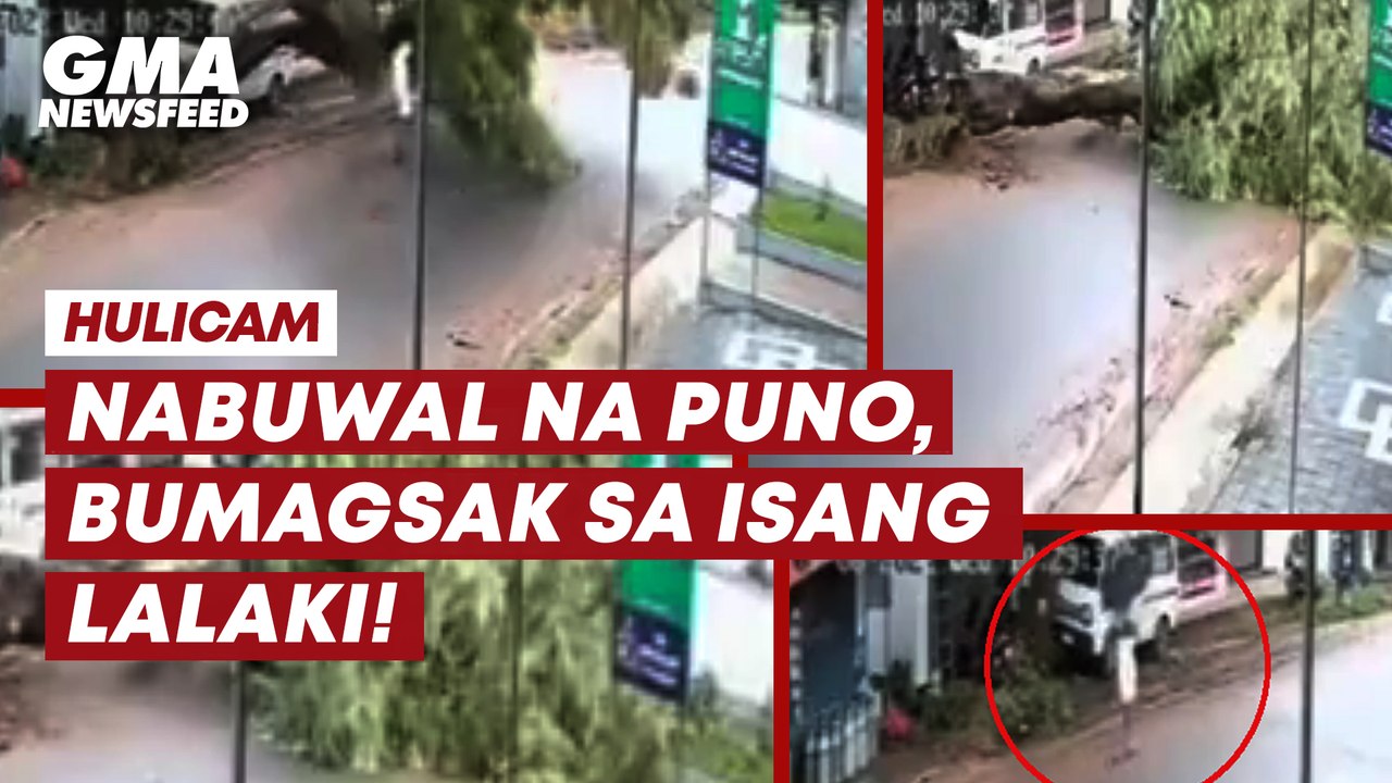 Nabuwal na puno, bumagsak sa isang lalaki! | GMA News Feed