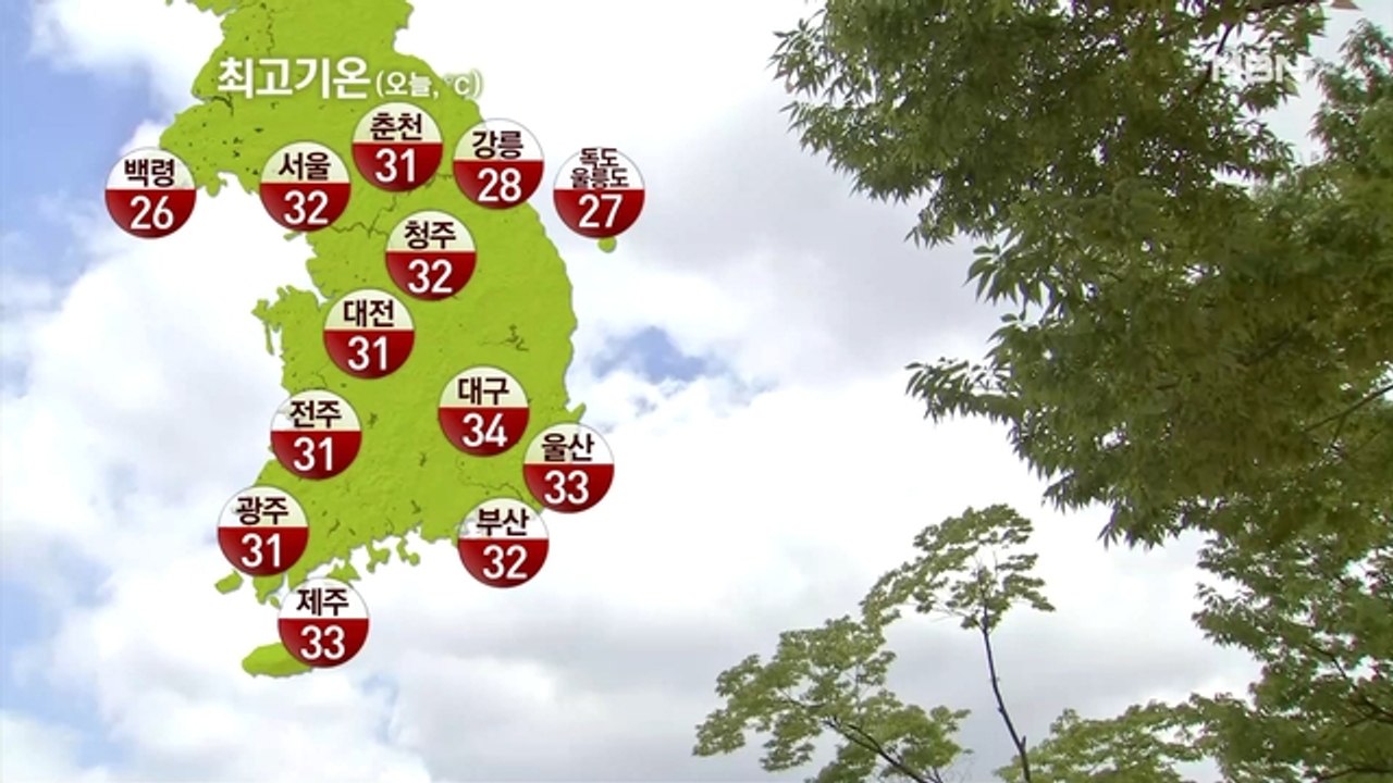 [프레스룸 날씨]폭우 뒤 폭염 기승…기습적인 소낙비 주의