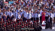 14 juillet: Les honneurs ont été rendus au président de la République, par les 1er et 2e régiments d'infanterie de la Garde républicaine, qui ont interprété la Marseillaise