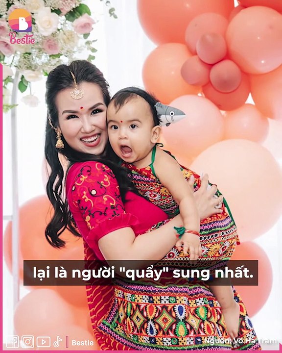 Toàn cảnh THÔI NÔI của con gái Võ Hạ Trâm: Cả nhà mặc trang phục Ấn Độ, bà nội Moon nhảy múa