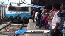 MMTS Trains Cancelled Due To Heavy Rains _ Hyderabad  |  V6 News (2)