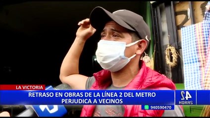 La Victoria: vecinos denuncian que retraso en obras del Metro de Lima los perjudica