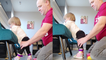 Determined dad helps partially paralyzed daughter with practicing standing INSPIRATIONAL