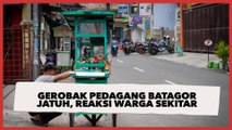 Viral Gerobak Pedagang Batagor Jatuh, Reaksi Warga Sekitar Jadi Sorotan Publik