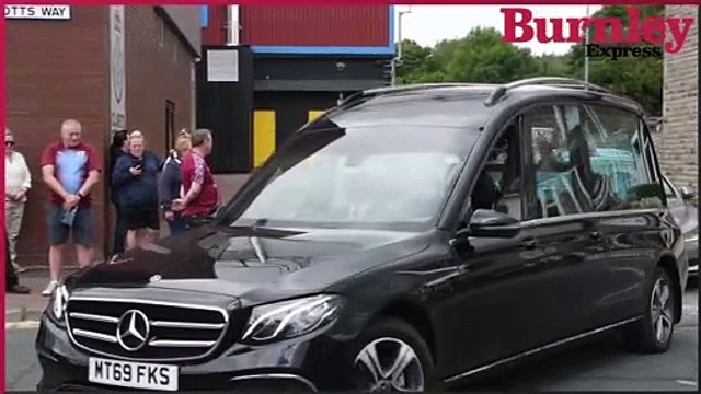 Funeral cortege of Derek 'Rocky' Mills passes his beloved Turf Moor