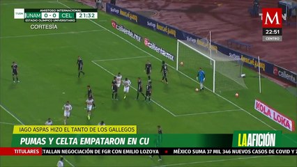 Pumas empata con el Celta de Vigo en partido amistoso en CU