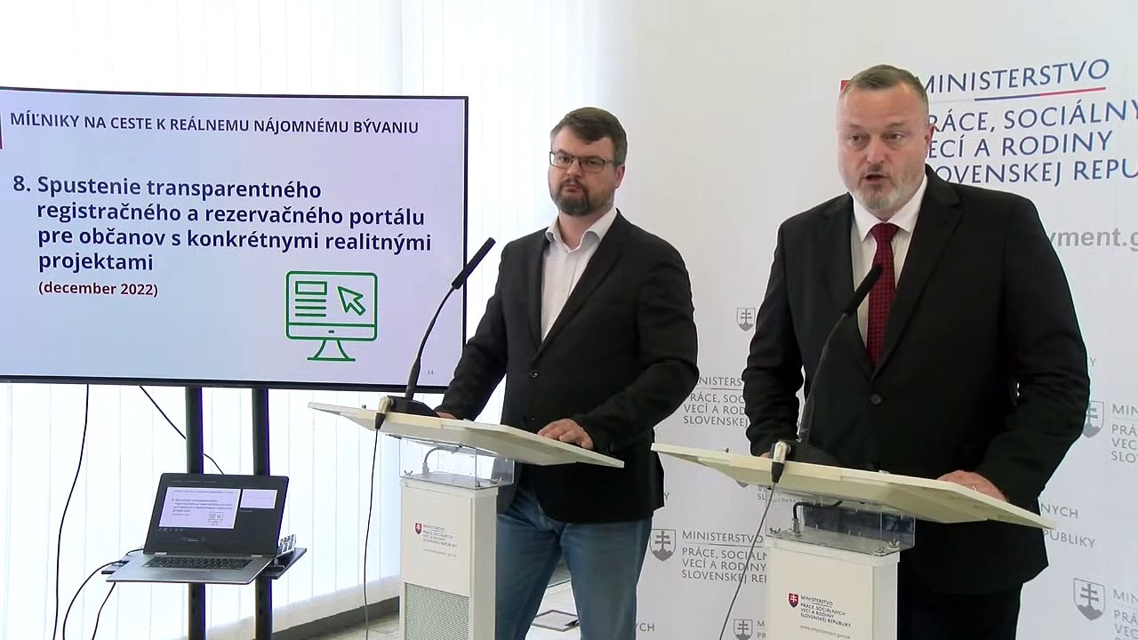 ZÁZNAM: Š. Holý: Aktuálne sú vo výhľade alokované zdroje na 40.000 nájomných bytov