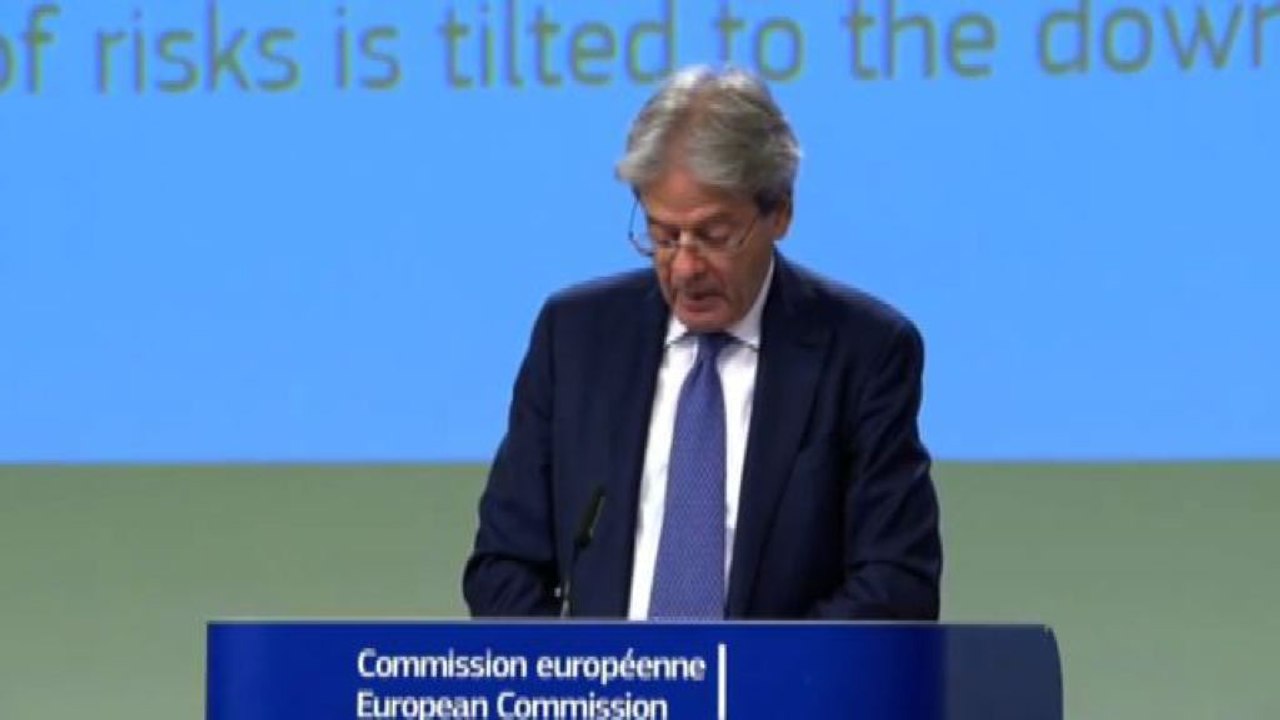 Ue, Gentiloni: grande incertezza e rischi al ribasso per economia