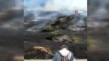 Son dakika haber | Maltepe'de otluk alanda korkutan yangın