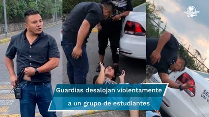 Guardia de seguridad de la UNAM golpea a estudiante en Ciudad Universitaria