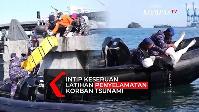 Intip Keseruan Lantamal XIV Sorong saat Gelar Latihan Penyelamatan Korban Tsunami dan Gempa Bumi