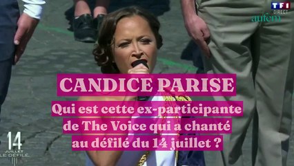 Tải video: Qui est Candice Parise, cette ex-participante de The Voice qui a chanté au défilé du 14 juillet ?