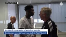 Real Madrid - Les premières images de Tchouaméni au sein du club