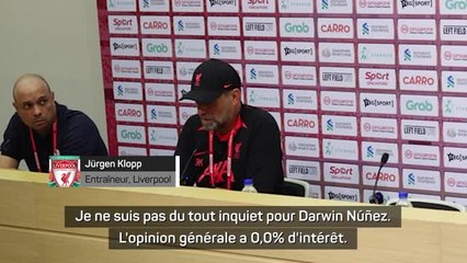 Transferts - Klopp répond aux blagues sur Darwin Núñez : "Oubliez le montant du transfert !"