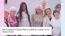 Brigitte Macron chic en Louis Vuitton, rivalise d'élégance avec Naomi Campbell au défilé du 14 juillet