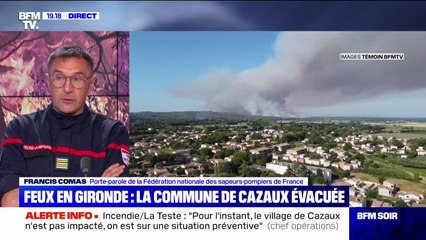 Francis Comas (Fédération nationale des sapeurs-pompiers de France): "On ne va pas pouvoir tenir comme ça tout l'été avec autant de départs de feu [...] Il faut tout faire pour l'éviter"